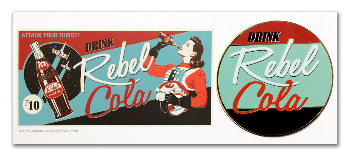 Rebel Cola #2 Collectible Pin | Star Wars - backer card