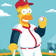 Homer at the Bat by Brian Miller | The Simpsons thumb