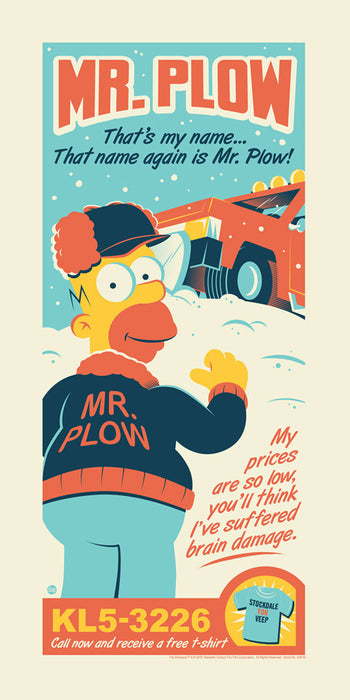 Mr Plow by Dave Perillo | Simpsons print