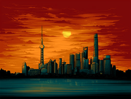 Shanghai Sunset variant by Dan Mumford |  SHCC 2017 exclusive